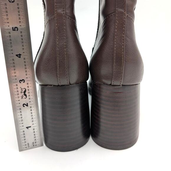 Korks Scarlet Western Boots Women's Side Zip Dark Brown Size US6M EU36.5 - Picture 4 of 14